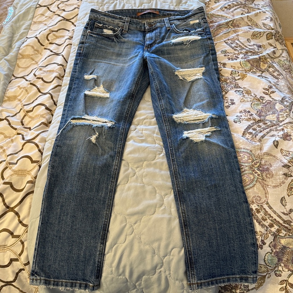 Joe's Jeans Distressed Slim Crop Jeans - Size 24